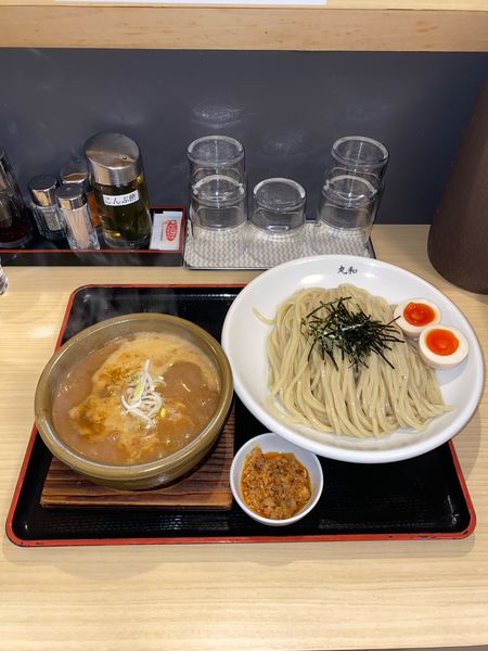 「丸和みそつけ麺中盛味玉¥1,080円(季節限定)」@つけ麺丸和 各務原分店の写真