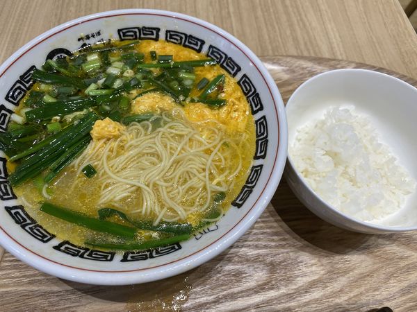 「限定 にら玉ラーメン 1200」@中華そば 楽描の写真