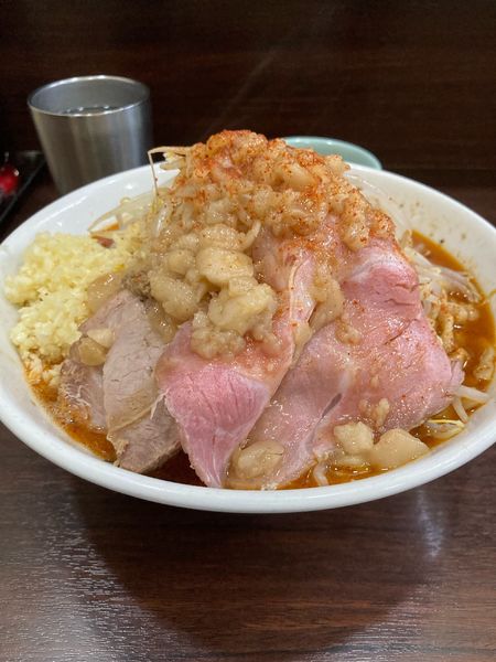 「小肉ラーメン 350g NAマシマシ 辛味」@極肉麺 たいしの写真