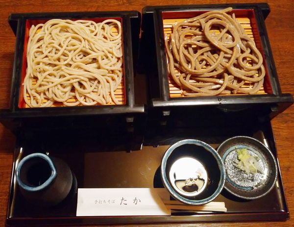 「二食もり（800円）＋大盛り（300円）」@手打ちそば たかの写真