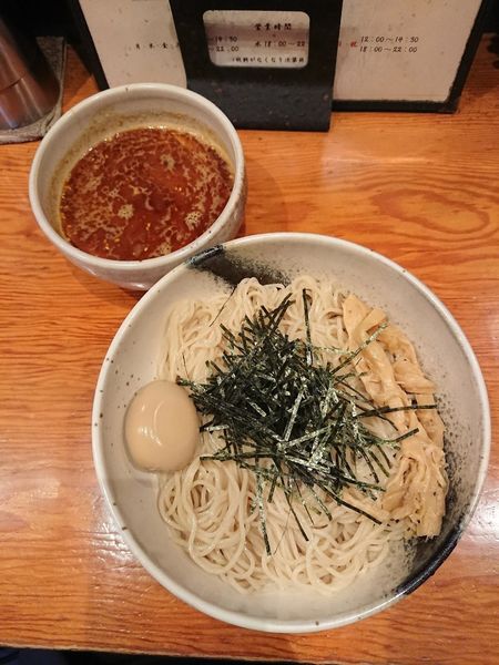 「ラー油香る味噌つけ麺 ＋半熟味玉(1個)」@麺屋 臥龍の写真
