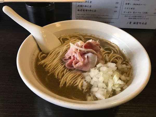 「煮干しそはclassic＋浅蜊和え玉ハーフ」@灰汁中華 丿貫 福富町本店の写真