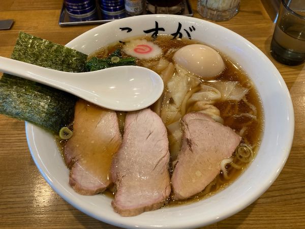 「ワンタンメン ＋ 味玉」@白河中華そば こすがの写真