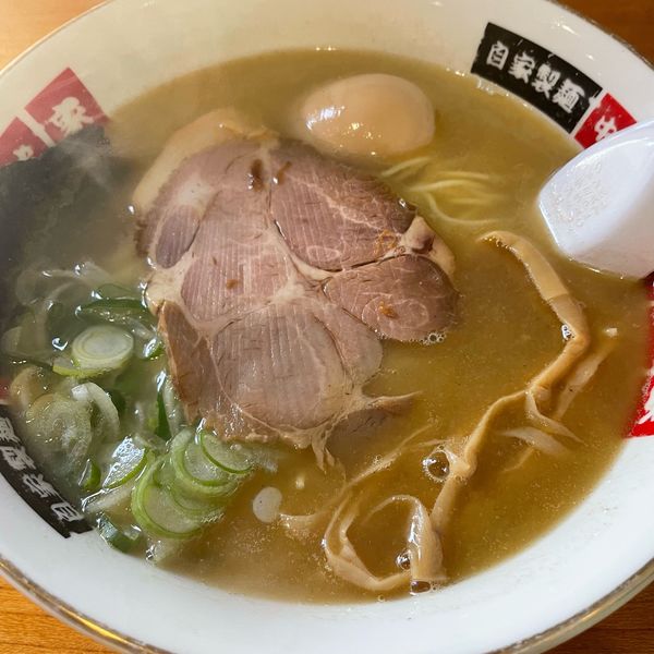 「塩ラーメン（金目）750円 地鶏の煮玉子 100円」@中華そば 阿波家の写真