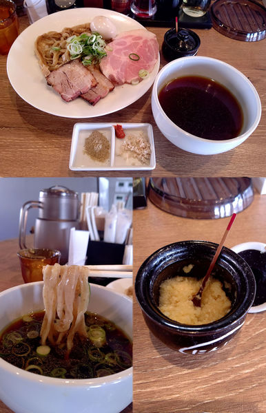 「『昆布水つけ麺・黒+大盛(¥950+150)』」@麺や 五郎の写真