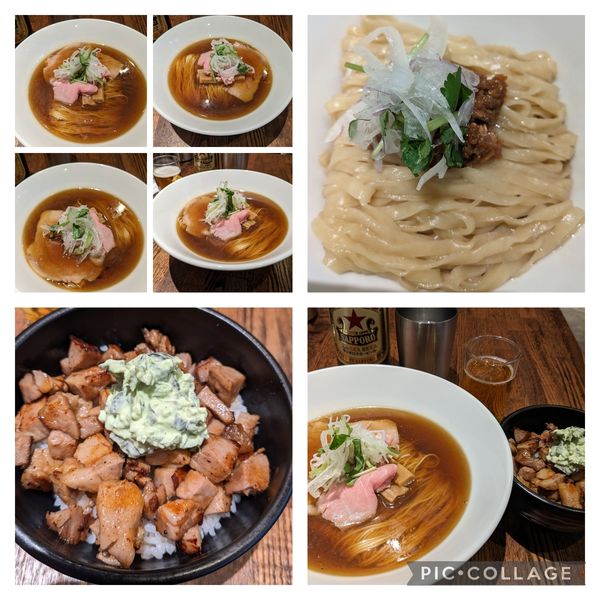 「醤油＋和え玉＋チャーシュー丼＋瓶ビール」@セキレイ 〜NIBOSHI no D5〜の写真