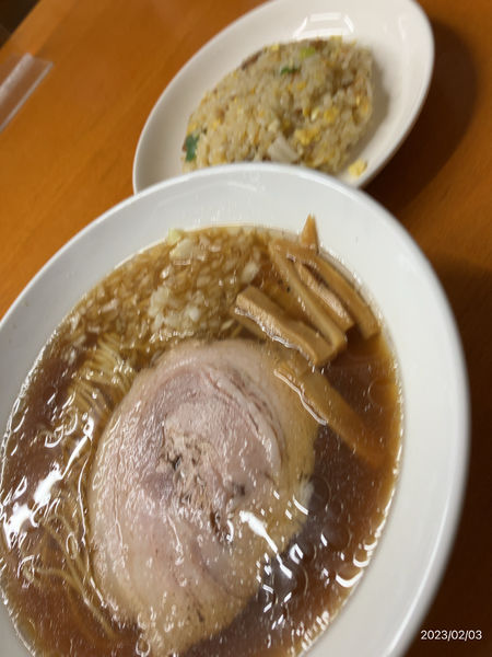 「Cセット、ラーメン半チャーハン」@タンポポの写真