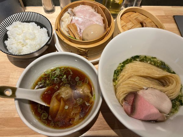 「特製山形だしつけそば醤油＋小飯」@麦処 八と丁の写真