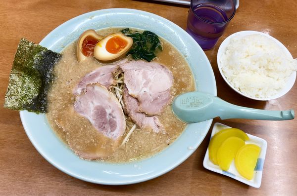 「ネギ味噌チャーシューメン with味玉 & ライス」@ラーメンショップ なまず峠店の写真