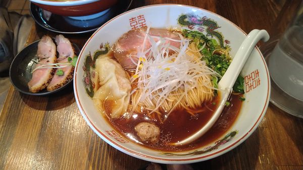 「【3周年限定】鴨醤油SOBA¥1100+赤星¥550-」@麺処 源玄の写真