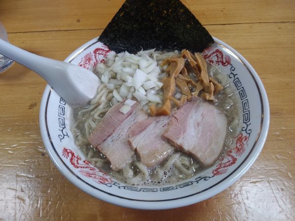 「背脂煮干中華蕎麦　和え玉　800+200円」@福島屋の写真