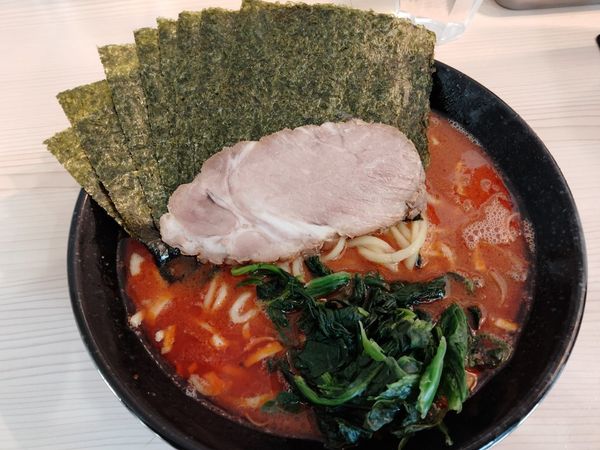 「うま辛ラーメン並盛り＋海苔＋ライス」@麺家 千祥の写真