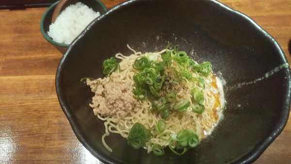「汁なし担担麺・1辛+小ライス(¥700+50)」@汁なし担担麺専門 キング軒 神田スタンドの写真