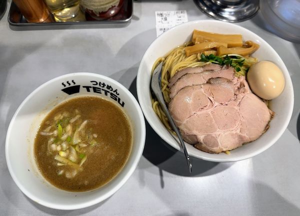 「特製つけ麺（大盛・あつもり）」@つけめん102 大宮店の写真