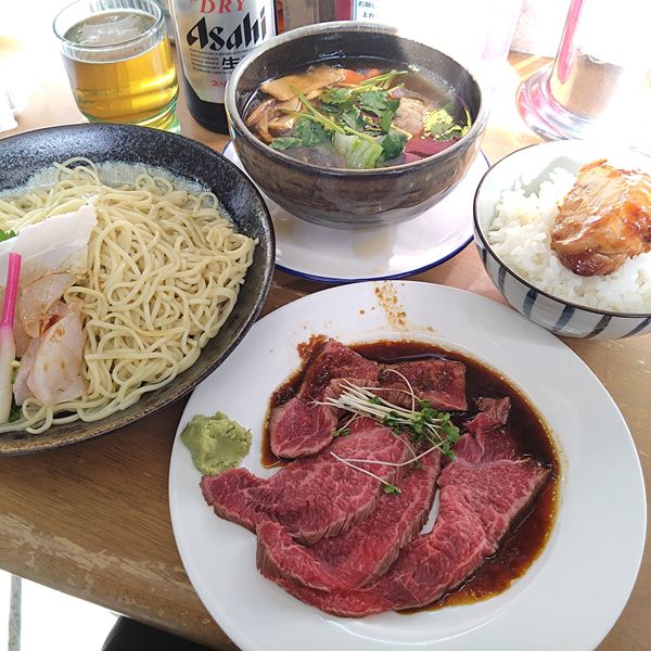 「【13周年記念】天然クエ蕎麦銘柄和牛set5000円他」@MENYA 食い味の道有楽の写真
