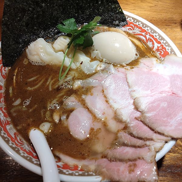 「【限定】秋刀魚節の鶏中華そば(塩)950円、特製300円他」@純水煮干し中華そば 幻庵の写真