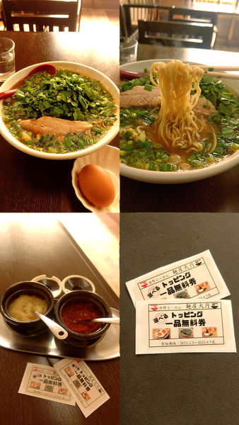 「『スタミナラーメン GREEN+生卵(¥880+50)』」@麺屋 大円の写真