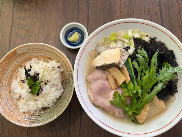 「真鯛そば + お茶漬けセット」@中華そば 燕屋商店の写真