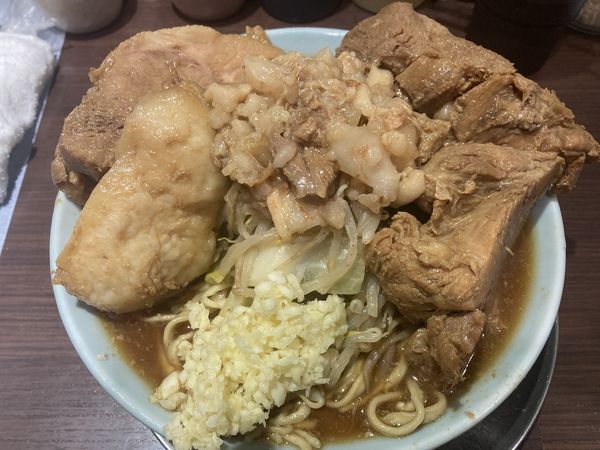 「ブタメン半分」@ラーメン富士丸  西早稲田店の写真