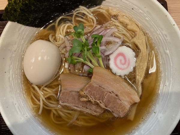 「中華そば塩 630円（味玉+120円）」@麺家 心専の写真