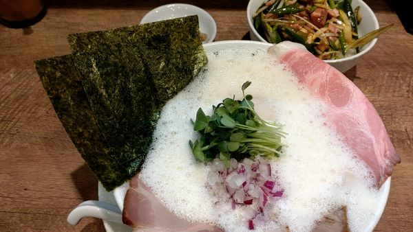 「特製鶏白湯そば　塩　(1100円税込)」@鶏そば みなもの写真
