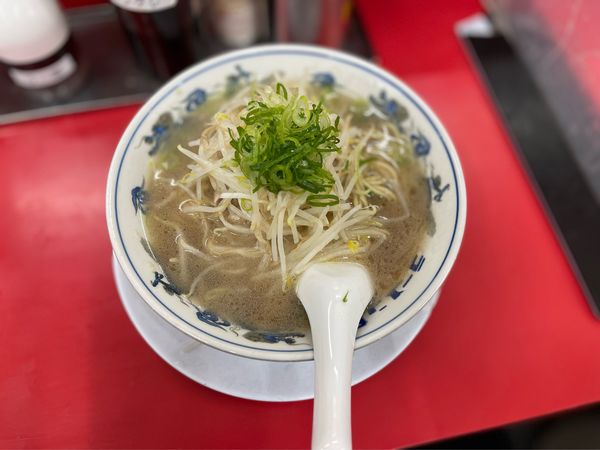 「ラーメン(麺硬め、もやし少な目)」@ラーメン福 島田橋店の写真