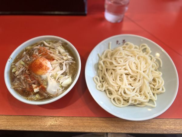 「やさいたまご(生)つけそば 1000円」@丸長 目白店の写真