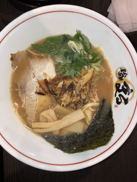 「濃厚煮干中華＋チャーシュー丼」@屋台中華まるの写真