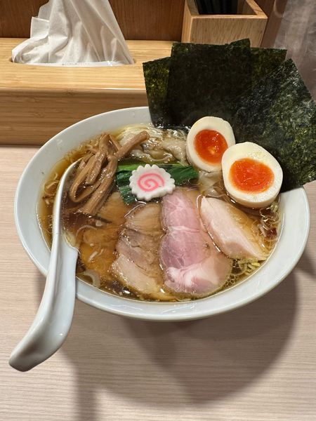 「『特製中華ソバ＋ワンタン3個』　1250円」@中華ソバ ちゃるめの写真