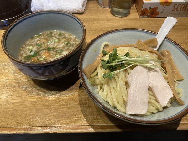 「魚貝塩つけ麺 並 850円」@鼈の写真