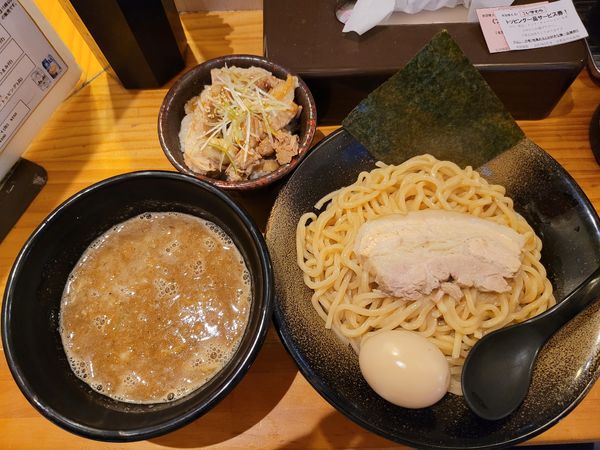「濃厚つけ麺 + チャーシュー飯」@麺屋 いまむら 浅草橋店の写真