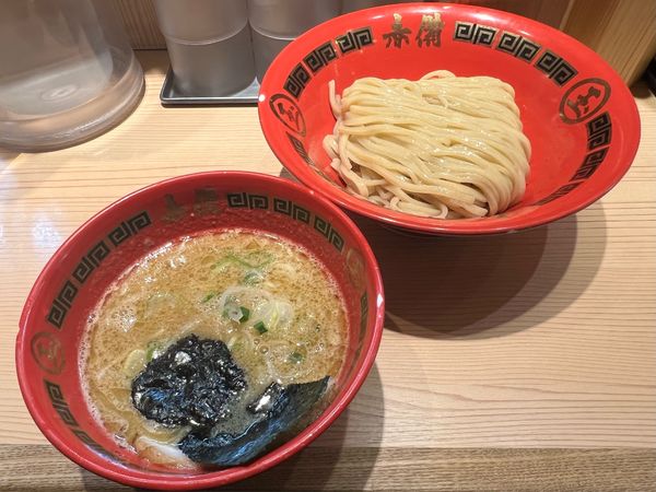 「鶏豚つけめん」@赤備の写真