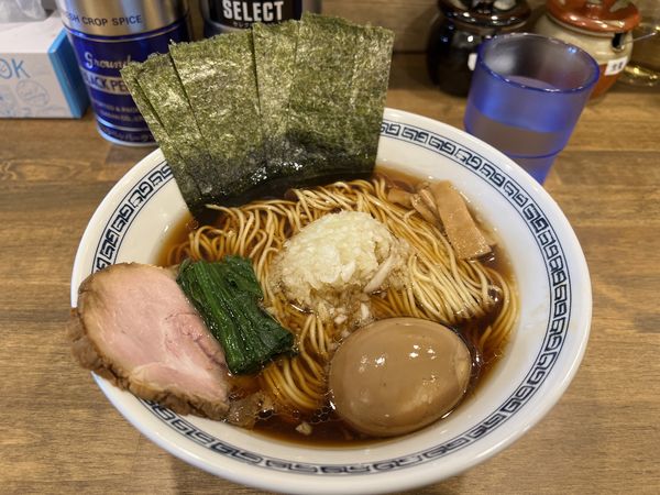 「らぁ麺＋たまご+のり」@らぁ麺 浅川の写真