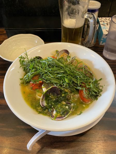 「金目鯛、ヒラメ出汁のアクアパッツァ風」@稲荷屋の写真