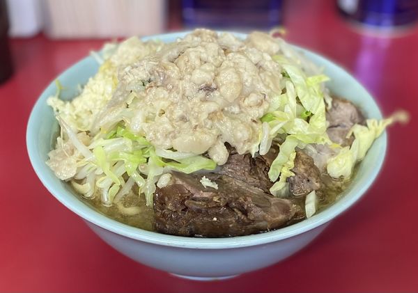 「小ラーメン　ぶた5枚」@ラーメン二郎 中山駅前店の写真