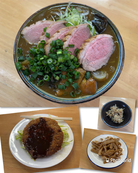 「【2月限定】鴨カレー南蛮③（牛100%メンチ）」@MENYA 食い味の道有楽の写真