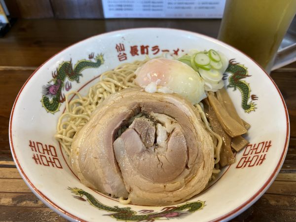 「汁なし長町ラーメン+温玉」@長町ラーメンの写真