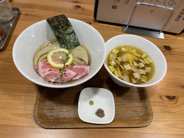「塩つけ麺味玉(那須御養卵)(1050)」@アメノオトの写真