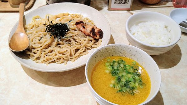 「つけめん+ライス」@鶏ポタラーメン THANK 大門店の写真
