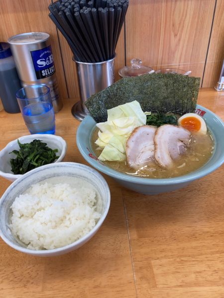 「マル外(中盛)+ ノリ + ホーレン草 1440円」@信州五十六家 広丘店の写真