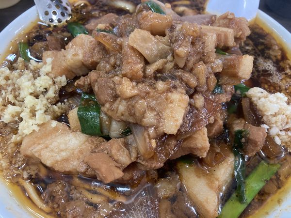 「スタ満そば+具増し+ニンニク+ショウガ+背脂」@元祖スタミナ満点らーめんすず鬼 狭山ヶ丘分店の写真