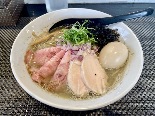 「サッポロラガービール赤星 → 特製煮干しそば」@中華そば 向日葵の写真