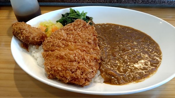 「ハッシュドチキンカレー+美麗豚の手仕込みロースかつ1,090」@Coocyの写真