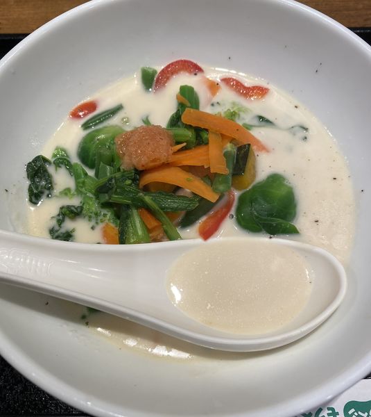 「【限定】春野菜のクリームちゃんぽん　９９０円」@リンガーハット 京急鶴見店の写真