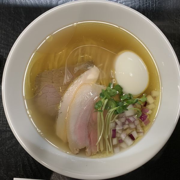 「白醤油だしそば」@だるま製麺所の写真