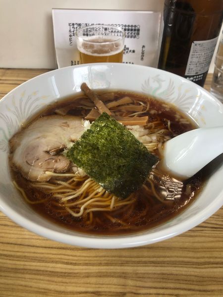 「中華そば+半ライス　700円」@中華そば たまやの写真