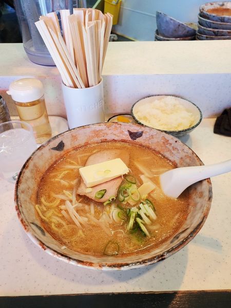 「味噌バター小ライス@1100」@八龍 中川店の写真