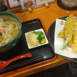 海老と野菜の天ぷらうどん