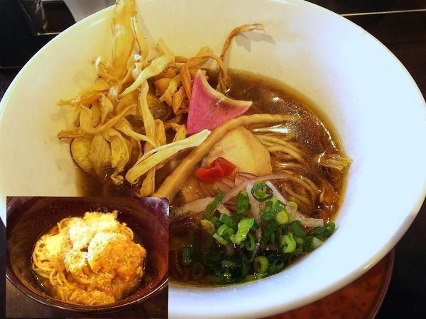 「醤油soba＋アップルトマポーク（ハーフ）　900＋300円」@sobabar Ciliegioの写真