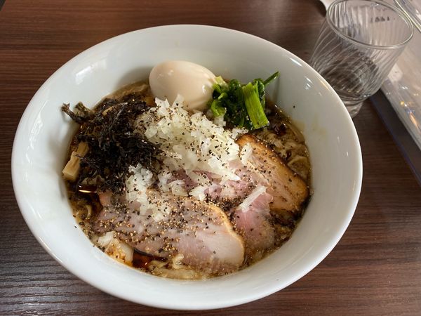 「背脂ブラック（大盛り+味玉）1,100円」@53'sNoodleの写真